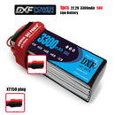 (CN)DXF 6S Lipo Battery 22.2V 50C 3300mAh Soft Case Battery with EC5 XT90 Connector for Car Truck Tank RC Buggy Truggy Racing Hobby