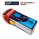 (CN)DXF 4S Lipo Battery 14.8V 50C 3800mAh Soft Case Battery with EC5 XT90 Connector for Car Truck Tank RC Buggy Truggy Racing Hobby