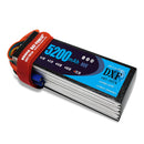 (CN)DXF 6S Lipo Battery 22.2V 80C 5200mAh Soft Case Battery with EC5 XT90 Connector for Car Truck Tank RC Buggy Truggy Racing Hobby