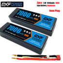 (CN)DXF 4mm 2S 7000mAh 7.4V 100C Batteria Lipo ad Alta Capacità Hardcase con XT90 Spina per 1:8 Scala RC Auto, Multi-Rotore RC Aeroplano, RC Elicottero, RC Barca