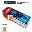 (CN)DXF 4S Lipo Battery 14.8V 100C 4200mAh Soft Case Battery with EC5 XT90 Connector for Car Truck Tank RC Buggy Truggy Racing Hobby