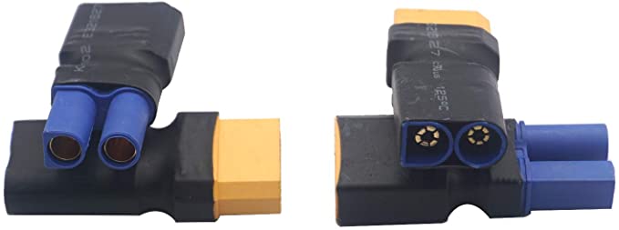 (ES)2 paires DXF Hobby XT90 prise vers EC5 Style mâle femelle connecteur sans fil adaptateur pour RC FPV batterie charge ESC