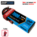 (CN)DXF 2S 7000mAh 7.4V 100C Batteria Lipo ad Alta Capacità Hardcase con XT90 Spina per 1:8 Scala RC Auto, Multi-Rotore RC Aeroplano, RC Elicottero, RC Barca