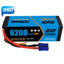 (USA)DXF Lipo Battery 4S 14.8V 6200mAh 80C/160C HardCase Lipo Battery for RC HPI HSP 1/8 1/10 Buggy RC Car Truck