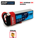 (CN)DXF 2S Lipo Battery 7.4V 120C 8400mAh Soft Case Battery with EC5 XT90 Connector for Car Truck Tank RC Buggy Truggy Racing Hobby