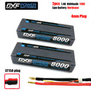 (CN)DXF 4mm 2S 8000mAh 7.4V 110C Batteria Lipo ad Alta Capacità Hardcase con XT90 Spina per 1:8 Scala RC Auto, Multi-Rotore RC Aeroplano, RC Elicottero, RC Barca