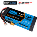 (CN)DXF 4S 7000 mAh 14.8 V 100C Batteria Lipo ad Alta Capacità Hardcase con XT90 Spina per 1:8 Scala RC Auto, Multi-Rotore RC Aeroplano, RC Elicottero, RC Barca