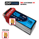 (CN)DXF 6S Lipo Battery 22.2V 60C 4200mAh Soft Case Battery with EC5 XT90 Connector for Car Truck Tank RC Buggy Truggy Racing Hobby