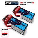 (CN)DXF 6S Lipo Battery 22.2V 50C 5200mAh Soft Case Battery with EC5 XT90 Connector for Car Truck Tank RC Buggy Truggy Racing Hobby