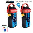 (CN)DXF 3S Lipo Battery 11.1V 120C 8400mAh Soft Case Battery with EC5 XT90 Connector for Car Truck Tank RC Buggy Truggy Racing Hobby