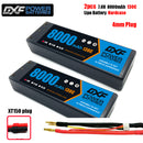 (CN)DXF 4mm 2S 8000mAh 7.6V 130C Batteria Lipo ad Alta Capacità Hardcase con XT90 Spina per 1:8 Scala RC Auto, Multi-Rotore RC Aeroplano, RC Elicottero, RC Barca