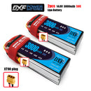 (CN)DXF 4S Lipo Battery 14.8V 50C 3800mAh Soft Case Battery with EC5 XT90 Connector for Car Truck Tank RC Buggy Truggy Racing Hobby