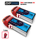 (CN)DXF 4S Lipo Battery 14.8V 50C 5200mAh Soft Case Battery with EC5 XT90 Connector for Car Truck Tank RC Buggy Truggy Racing Hobby