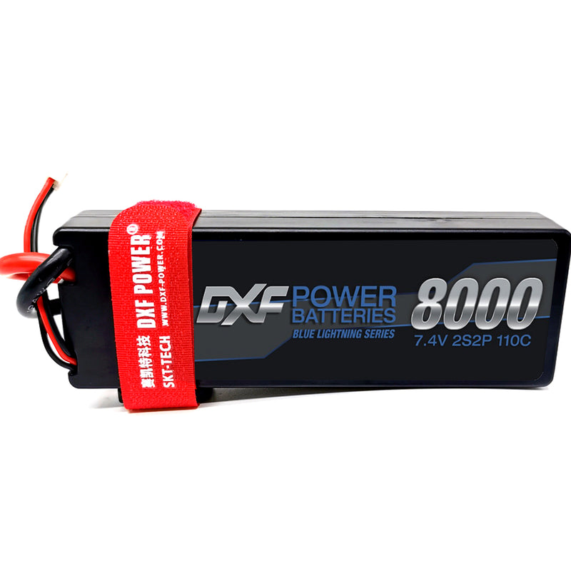 (IT)DXF Lipo Battery 2S 7.4V 8000mAh 110C/220C Hardcase Battery Graphene Battery for Rc Truck Drone 1/10 1/8 Scale Traxxas Slash 4x4 RC Car Buggy truggy