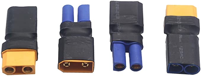(FR)2 paires DXF Hobby XT90 prise vers EC5 Style mâle femelle connecteur sans fil adaptateur pour RC FPV batterie charge ESC