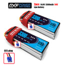 (CN)DXF 4S Lipo Battery 14.8V 50C 3300mAh Soft Case Battery with EC5 XT90 Connector for Car Truck Tank RC Buggy Truggy Racing Hobby