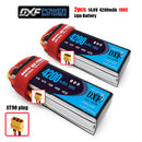 (CN)DXF 4S Lipo Battery 14.8V 100C 4200mAh Soft Case Battery with EC5 XT90 Connector for Car Truck Tank RC Buggy Truggy Racing Hobby