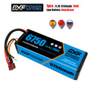 (CN)DXF Lipo Battery 3S 11.1V 6750mAh 100C Hardcase for Rc Truck Drone 1/10 1/8 Scale Traxxas Slash 4x4 RC Car Hard Case