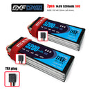(CN)DXF 4S Lipo Battery 14.8V 80C 5200mAh Soft Case Battery with EC5 XT90 Connector for Car Truck Tank RC Buggy Truggy Racing Hobby