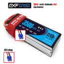 (CN)DXF 4S Lipo Battery 14.8V 60C 3500mAh Soft Case Battery with EC5 XT90 Connector for Car Truck Tank RC Buggy Truggy Racing Hobby