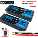 (CN)DXF 4mm 2S 7000mAh 7.4V 100C Batteria Lipo ad Alta Capacità Hardcase con XT90 Spina per 1:8 Scala RC Auto, Multi-Rotore RC Aeroplano, RC Elicottero, RC Barca