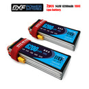 (CN)DXF 4S Lipo Battery 14.8V 100C 6200mAh Soft Case Battery with EC5 XT90 Connector for Car Truck Tank RC Buggy Truggy Racing Hobby