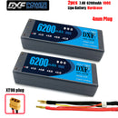 (CN)DXF 4mm 2S 6200mAh 7.4V 100C Batteria Lipo ad Alta Capacità Hardcase con XT90 Spina per 1:8 Scala RC Auto, Multi-Rotore RC Aeroplano, RC Elicottero, RC Barca