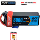 (CN)DXF 4S Lipo Battery 15.2V 130C 8000mAh Soft Case Battery with EC5 XT90 Connector for Car Truck Tank RC Buggy Truggy Racing Hobby