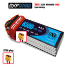 (CN)DXF 6S Lipo Battery 22.2V 100C 6500mAh Soft Case Battery with EC5 XT90 Connector for Car Truck Tank RC Buggy Truggy Racing Hobby
