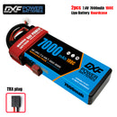 (CN)DXF 2S 7000mAh 7.4V 100C Batteria Lipo ad Alta Capacità Hardcase con XT90 Spina per 1:8 Scala RC Auto, Multi-Rotore RC Aeroplano, RC Elicottero, RC Barca