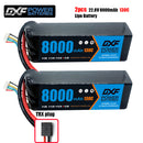(CN)DXF 6S Lipo Battery 22.8V 130C 8000mAh Soft Case Battery with EC5 XT90 Connector for Car Truck Tank RC Buggy Truggy Racing Hobby