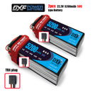 (CN)DXF 6S Lipo Battery 22.2V 50C 5200mAh Soft Case Battery with EC5 XT90 Connector for Car Truck Tank RC Buggy Truggy Racing Hobby