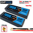 (CN)DXF 4mm 2S 7000mAh 7.4V 100C Batteria Lipo ad Alta Capacità Hardcase con XT90 Spina per 1:8 Scala RC Auto, Multi-Rotore RC Aeroplano, RC Elicottero, RC Barca