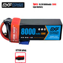 (CN)DXF 4S Lipo Battery 15.2V 130C 8000mAh Soft Case Battery with EC5 XT90 Connector for Car Truck Tank RC Buggy Truggy Racing Hobby