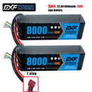 (CN)DXF 6S Lipo Battery 22.8V 130C 8000mAh Soft Case Battery with EC5 XT90 Connector for Car Truck Tank RC Buggy Truggy Racing Hobby
