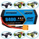 (USA)DXF Lipo Battery 4S 14.8V 8400mAh 120C/240C HardCase Lipo Battery for RC HPI HSP 1/8 1/10 Buggy RC Car Truck