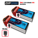 (CN)DXF 6S Lipo Battery 22.2V 100C Graphene 5200mAh Soft Case Battery with EC5 XT90 Connector for Car Truck Tank RC Buggy Truggy Racing Hobby