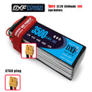 (CN)DXF 6S Lipo Battery 22.2V 50C 3500mAh Soft Case Battery with EC5 XT90 Connector for Car Truck Tank RC Buggy Truggy Racing Hobby