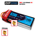 (CN)DXF 3S Lipo Battery 11.1V 50C  6200mAh Soft Case Battery with EC5 XT90 Connector for Car Truck Tank RC Buggy Truggy Racing Hobby