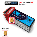 (CN)DXF 6S Lipo Battery 22.2V 50C 5200mAh Soft Case Battery with EC5 XT90 Connector for Car Truck Tank RC Buggy Truggy Racing Hobby