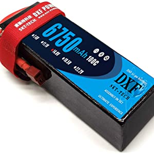 (CA)DXF Lipo Battery 4S 14.8V 6750mAh 100C/200C SoftCase Graphene Lipo Battery for RC HPI HSP 1/8 1/10 Buggy RC Car Truck