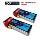 (CN)DXF 4S Lipo Battery 14.8V 50C 6200mAh Soft Case Battery with EC5 XT90 Connector for Car Truck Tank RC Buggy Truggy Racing Hobby