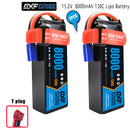 (CN)DXF 4S Lipo Battery 15.2V 130C 8000mAh Soft Case Battery with EC5 XT90 Connector for Car Truck Tank RC Buggy Truggy Racing Hobby