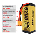 (CN)DXF High Voltage 4S 9200 mAh 15,2 V 130C Batteria Lipo ad Alta Capacità Hardcase con XT90 Spina per 1:8 Scala RC Auto, Multi-Rotore RC Aeroplano, RC Elicottero, RC Barca